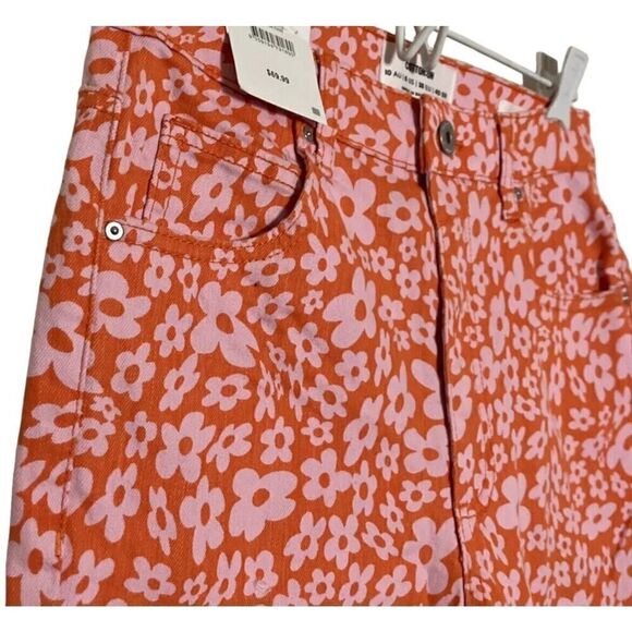 Cotton On Womens Original Flare Jeans Bella Daisy Groovy 70s Floral Y2K NWT US 4 - Picture 4 of 9